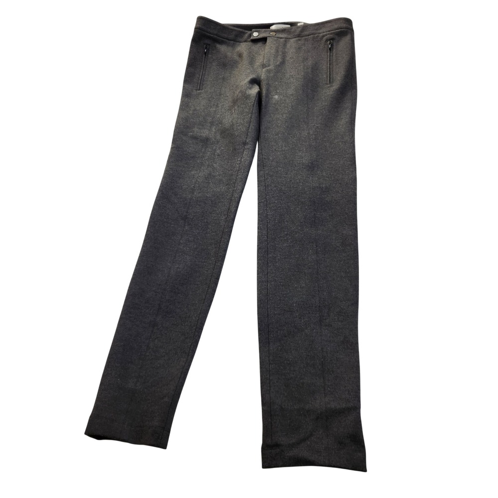 Vince Womens‎ Grey Ponte Knit Slim Leg Ankle Pants Size 10 Office Quiet Luxury